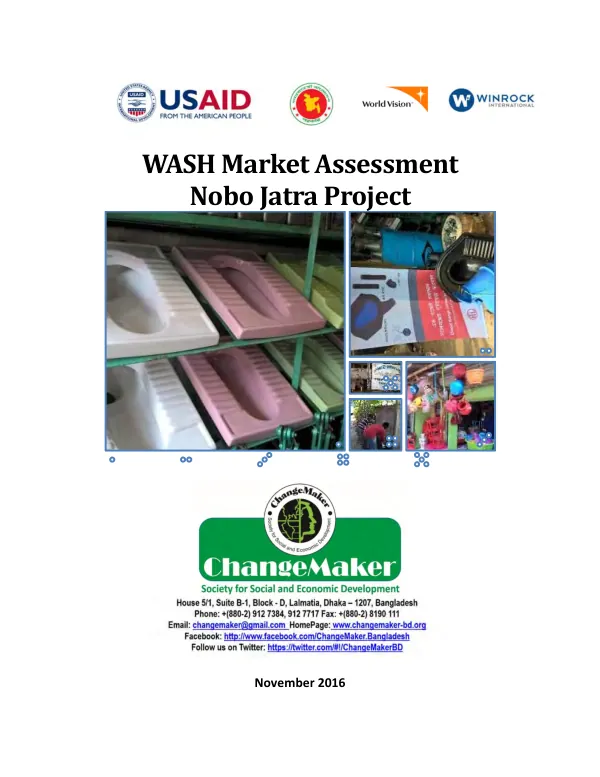 WASH market assessment nobo jatra project