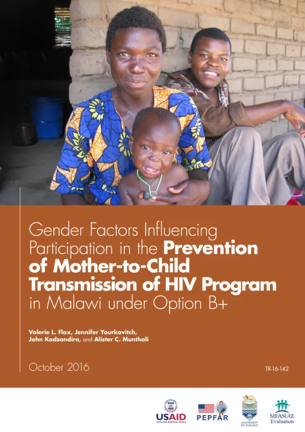 Gender factors influencing participation in the prevention of mother-to-child transmission of HIV program in Malawi under option b+