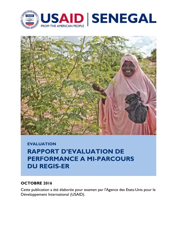 Rapport d"evaluation a mi-parcours du REGIS-ER