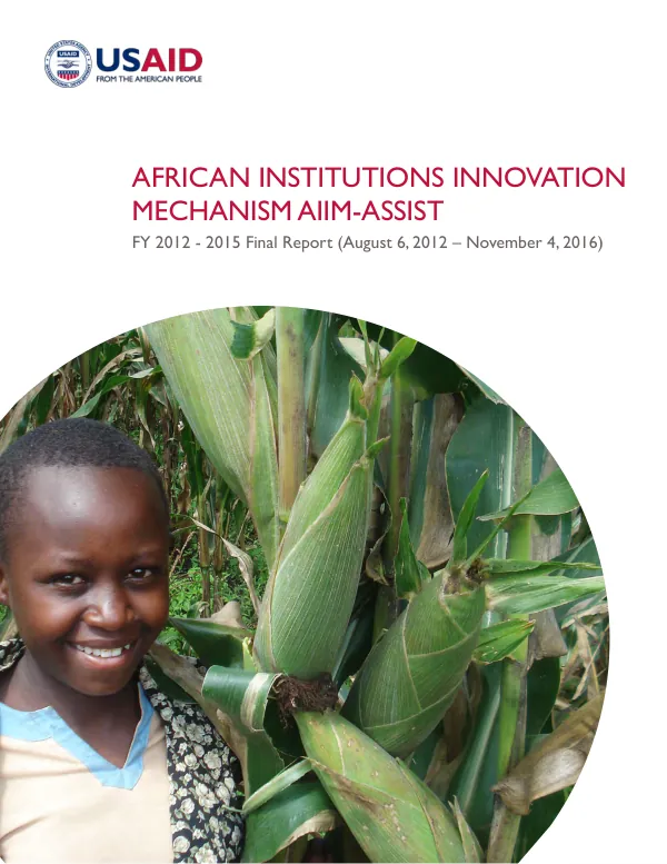 African institutions innovation mechanism (AIIM)-assist : final report