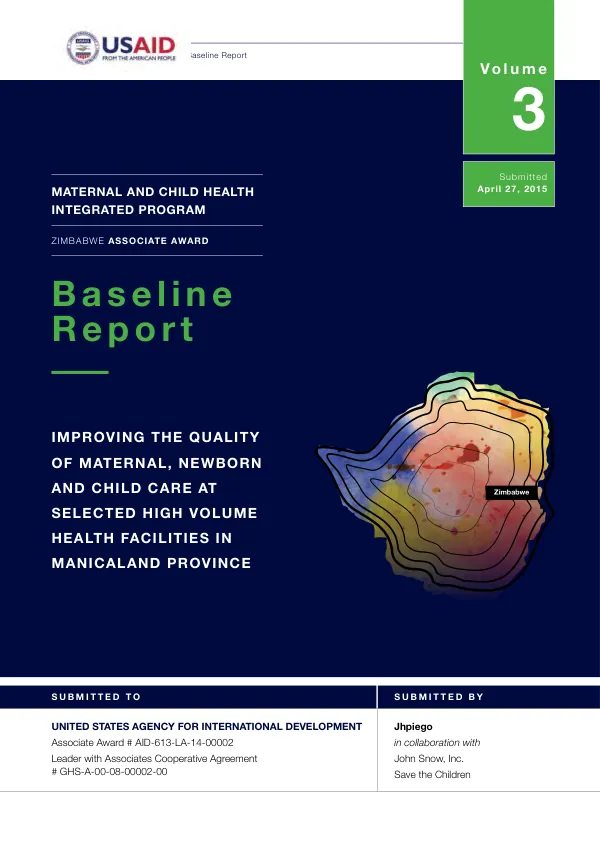 USAID | DELIVER project : final country report , Zimbabwe