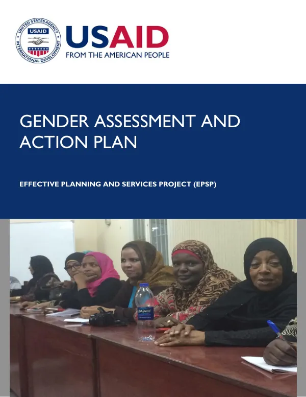 Effective planning and services project (EPSP) : gender assessment and action plan