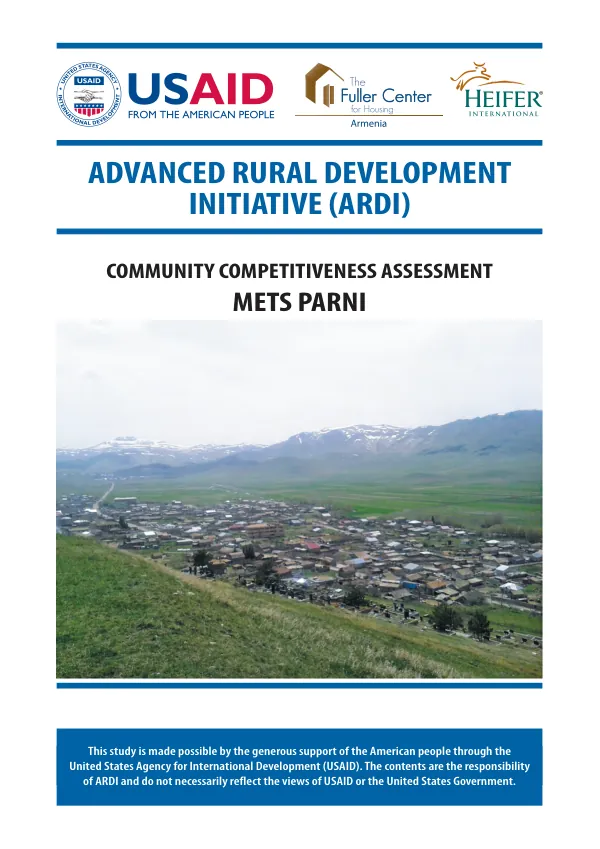 Advanced rural development initiative (ARDI) : community competitiveness assessment Mets Parni