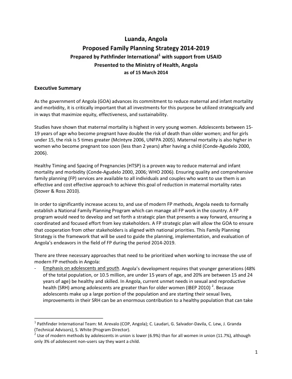 USAID’s MCH program component 5 : health systems strengthening assessment of lady health workers (LHWs) program, Sindh, February 26 to April 27, 2015
