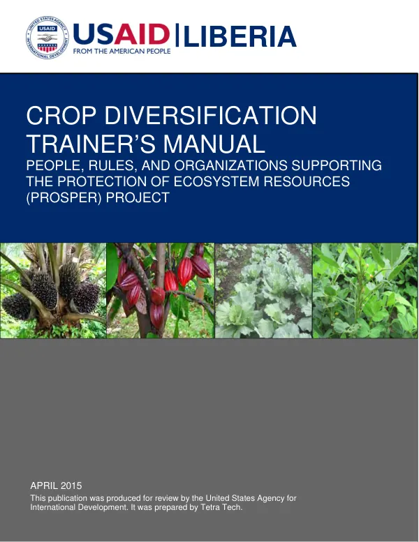 Crop diversification trainer"s manual