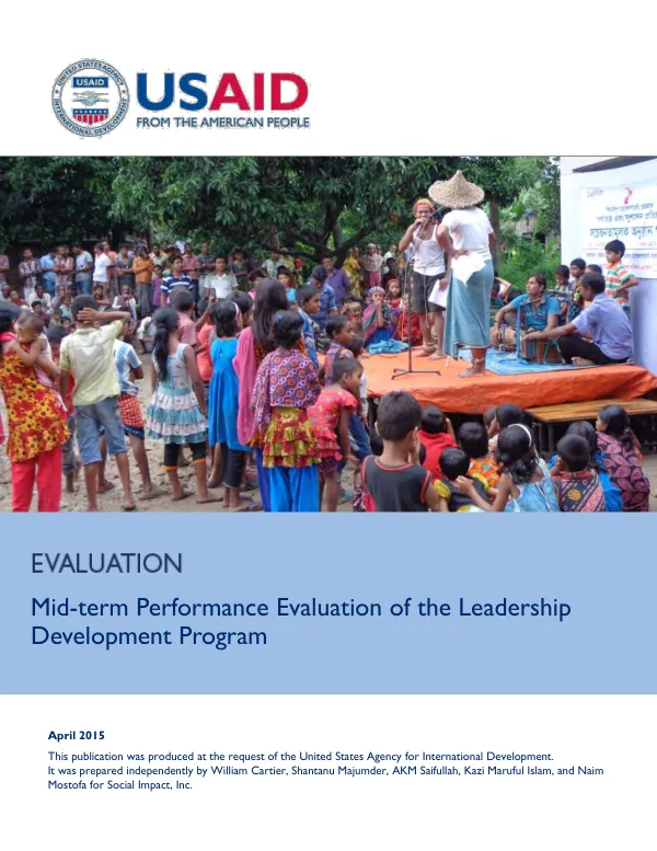 Mid-term performance evaluation of the leadership development program