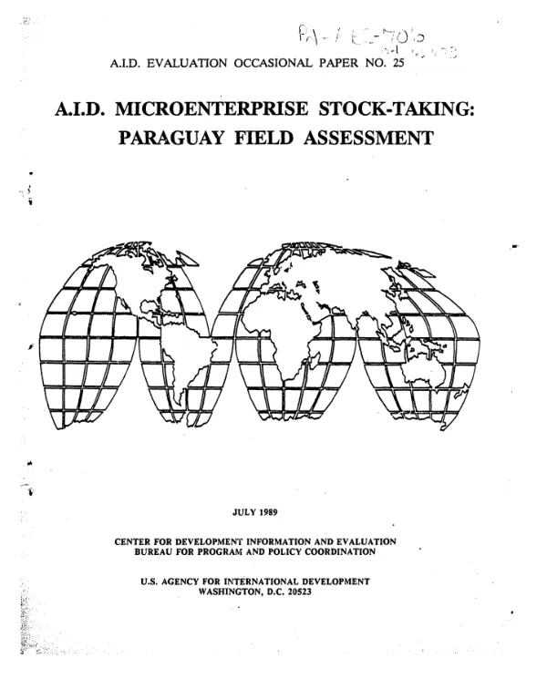 Microenterprise stock-taking : Fundacion Paraguaya de Cooperacion y Desarrollo
