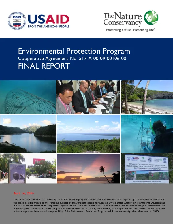 Environmental protection program : Cooperative Agreement No. 517-A-00-09-00106-00 final report