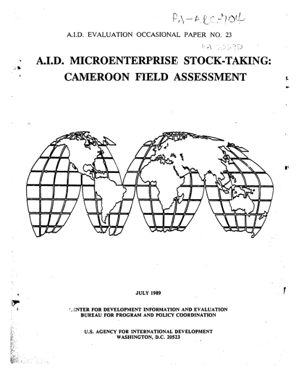 Microenterprise stock-taking : Cameroon