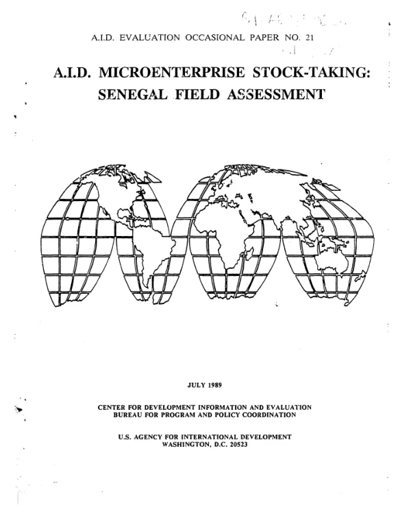 Microenterprise stock-taking : the community and enterprise development project -- Kaolack, Senegal