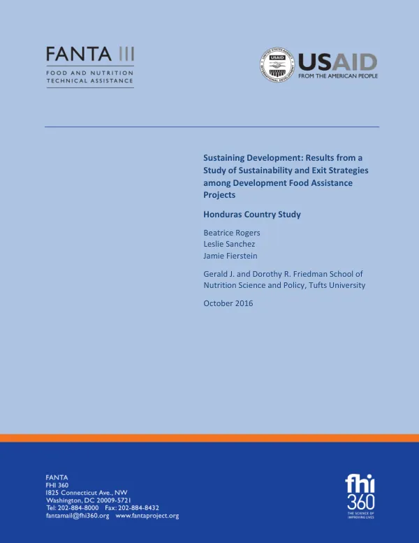 Baseline study for Title II development food assistance programs in Uganda