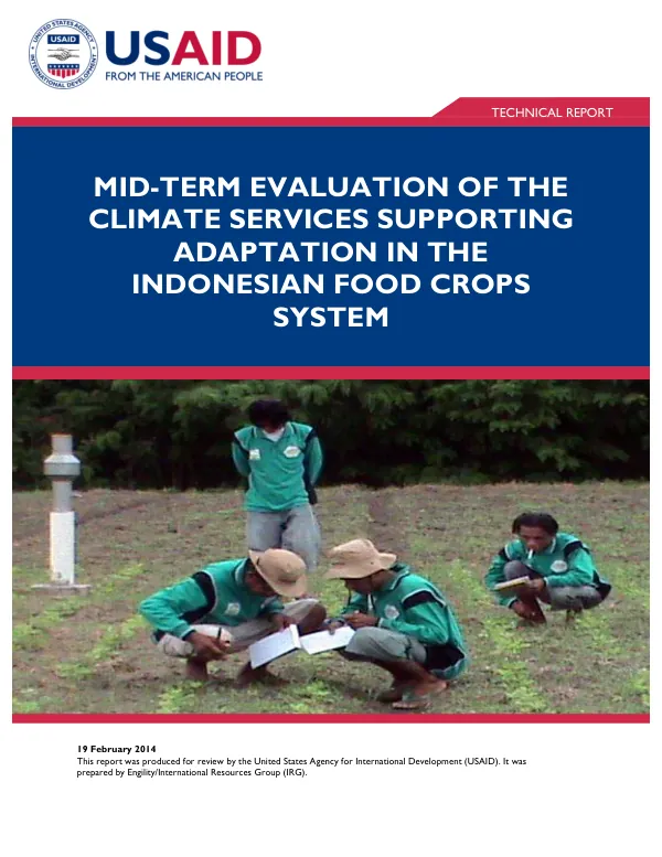 Mid-term evaluation of the climate services supporting adaptation in the Indonesian food crops system