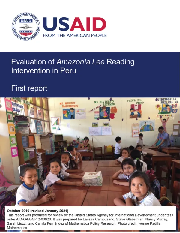 Evaluation of Amazonia lee reading intervention in Peru : first report