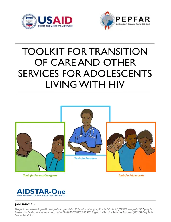 Toolkit for transition of care and other services for adolescents living with HIV