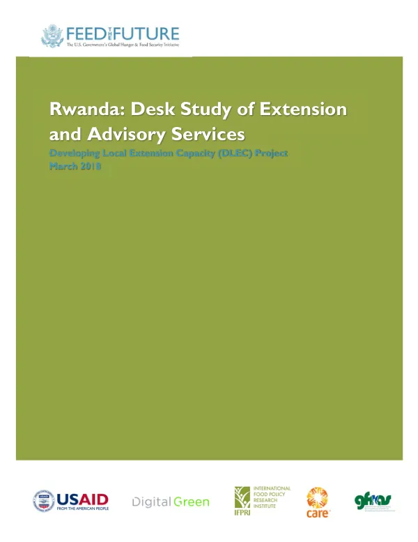 Rwanda : desk study of extension and advisory services : developing local extension capacity (DLEC) project