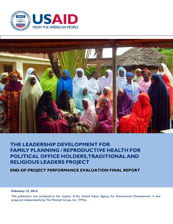 Midterm performance evaluation of the nutrition and WASH programs