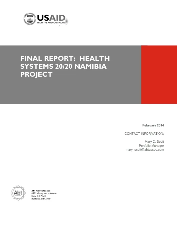 Final evaluation report : final performance evaluation of the integrated financial management system (IFMS) activity