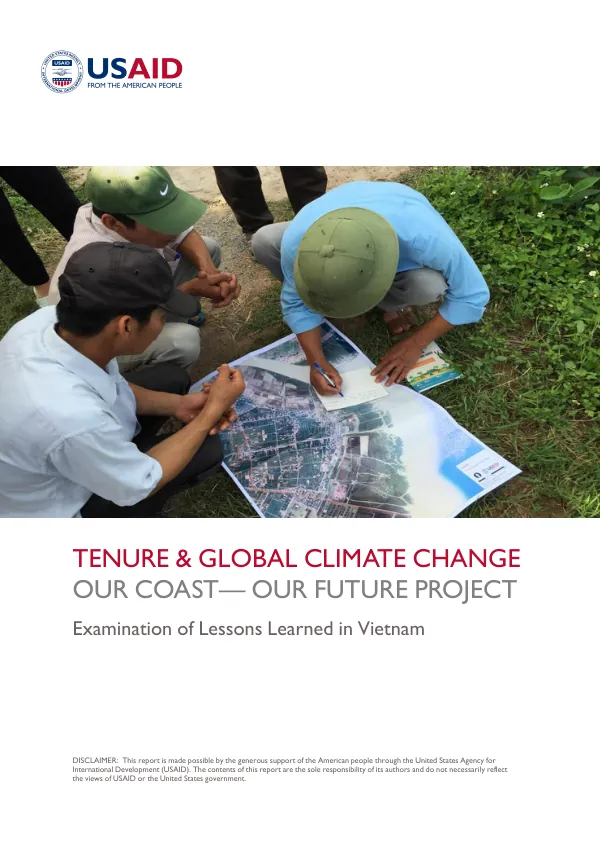 Tenure & global climate change : our coast - our future project : examination of lessons learned in Vietnam