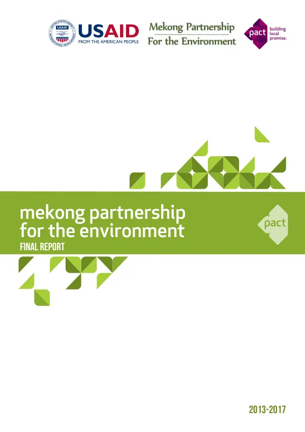 Mekong partnership for the environment : final report, 2013 - 2017