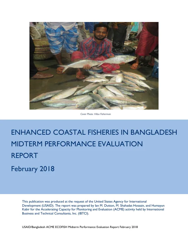 Enhanced coastal fisheries in Bangladesh (ECOFISH) : midterm evaluation report
