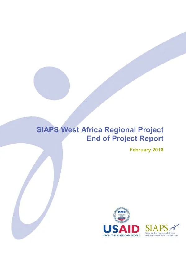 SIAPS West Africa regional project end of project report