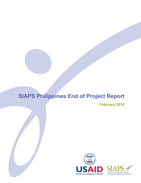 SIAPS Philippines end of project report