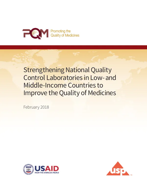 Strengthening national quality control laboratories in low-and middle-income countries to improve the quality of medicines