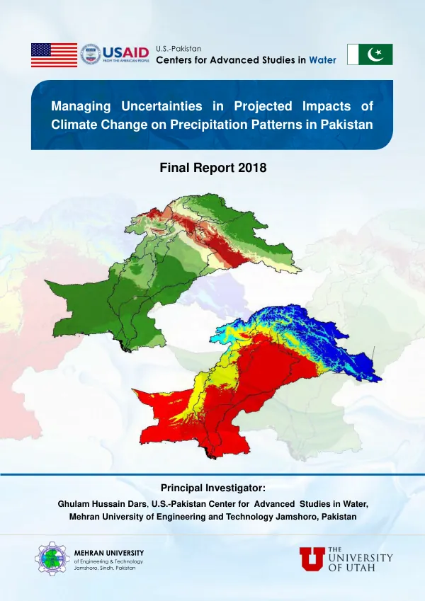 Managing uncertainties in projected impacts of climate change on precipitation patterns in Pakistan : final report 2018
