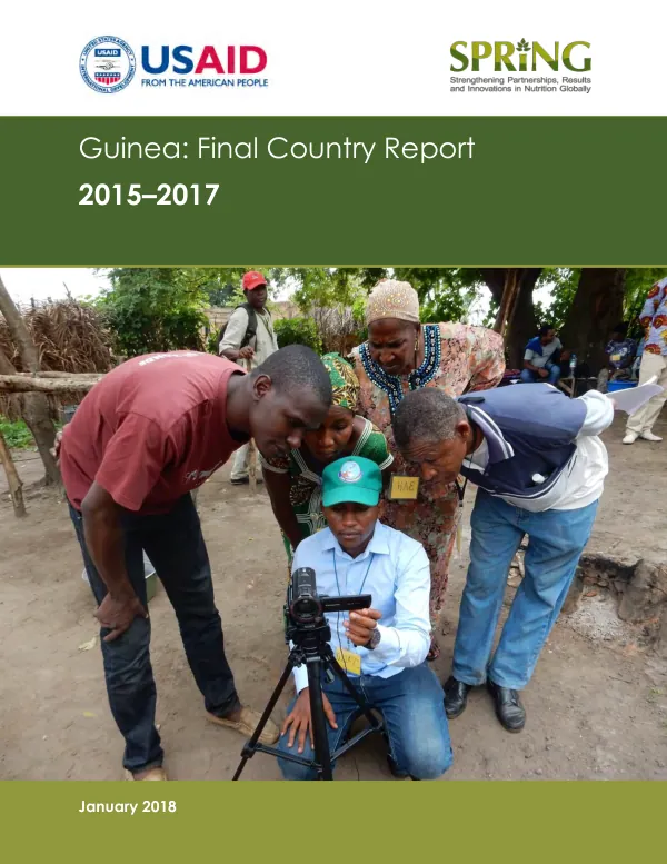 Guinea : final country report, 2015-17