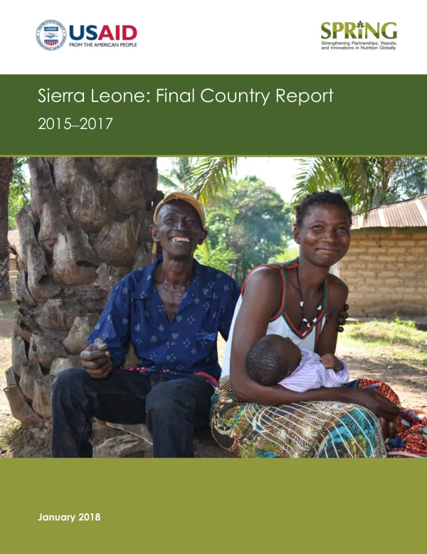 Sierra Leone : final country report, 2015-2017