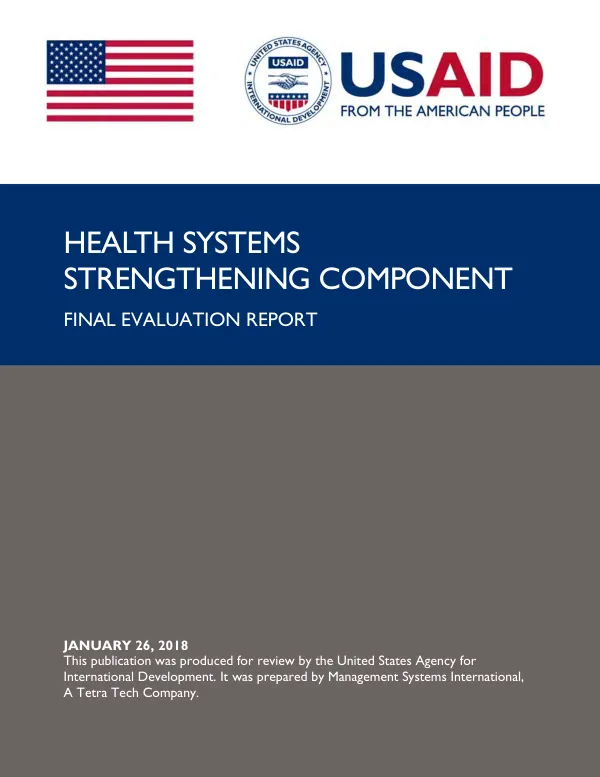 Health systems strengthening component : final evaluation report