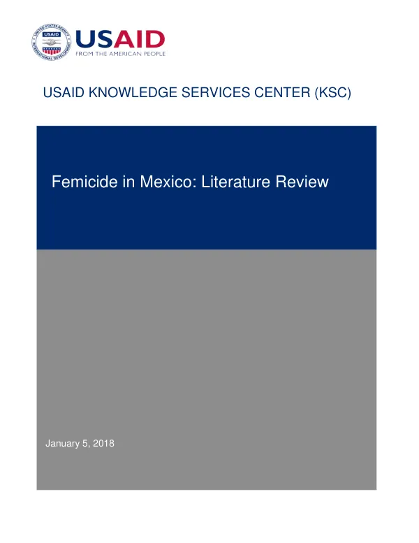 Femicide in Mexico : literature review