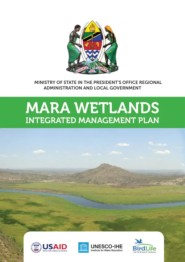 Mara wetlands integrated management plan, 2018 - 2022
