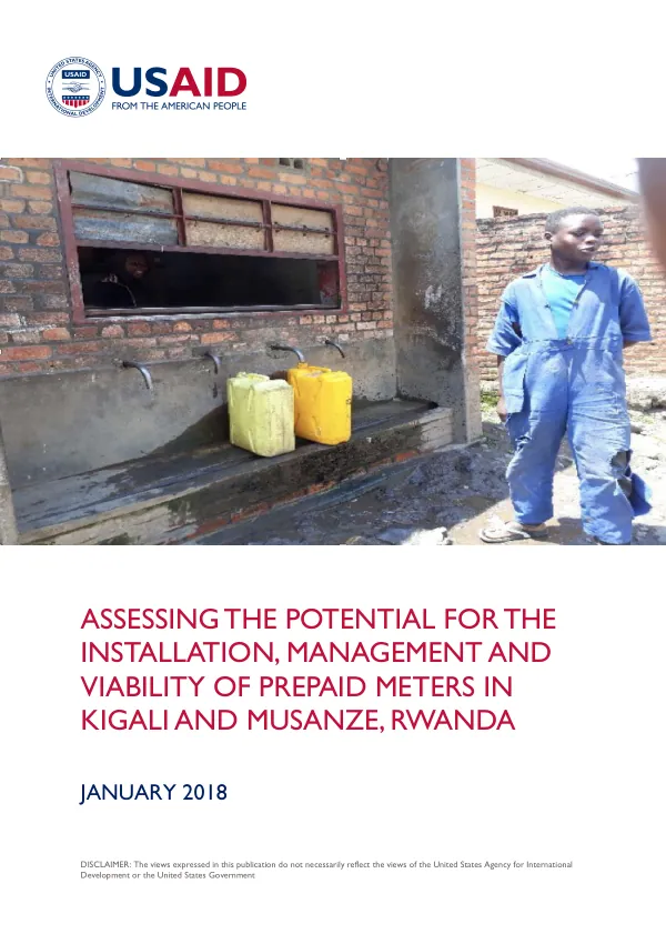 Assessing the potential for the installation, management and viability of prepaid meters in Kigali and Musanze, Rwanda