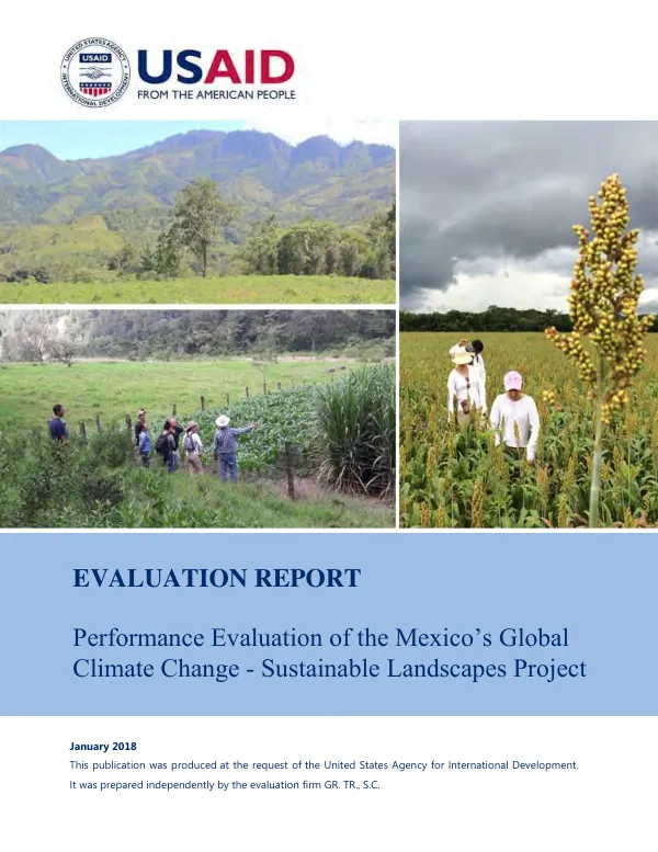 Performance evaluation of the Mexico"s global climate change - sustainable landscapes project