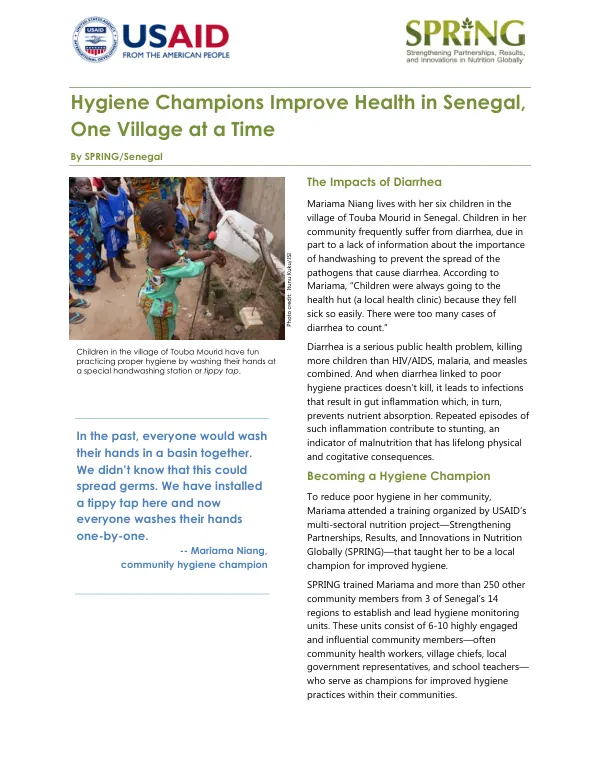 Hygiene Champions Improve Health in Senegal, One Village at a Time