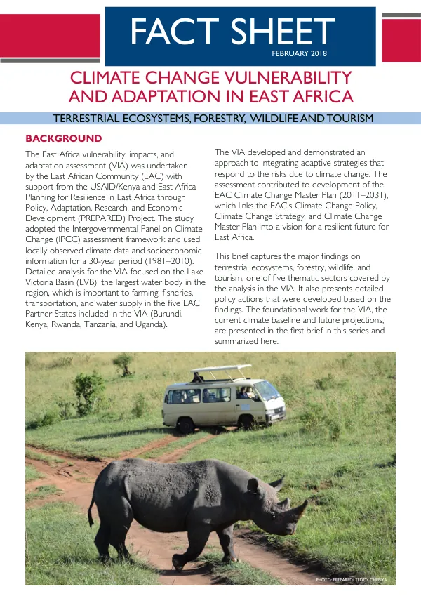 VIA FACT SHEET: TERRESTRIAL ECOSYSTEMS, FORESTRY, WILDLIFE AND TOURISM