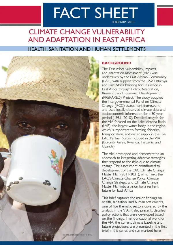 VIA FACT SHEET: HEALTH, SANITATION AND HUMAN SETTLEMENTS