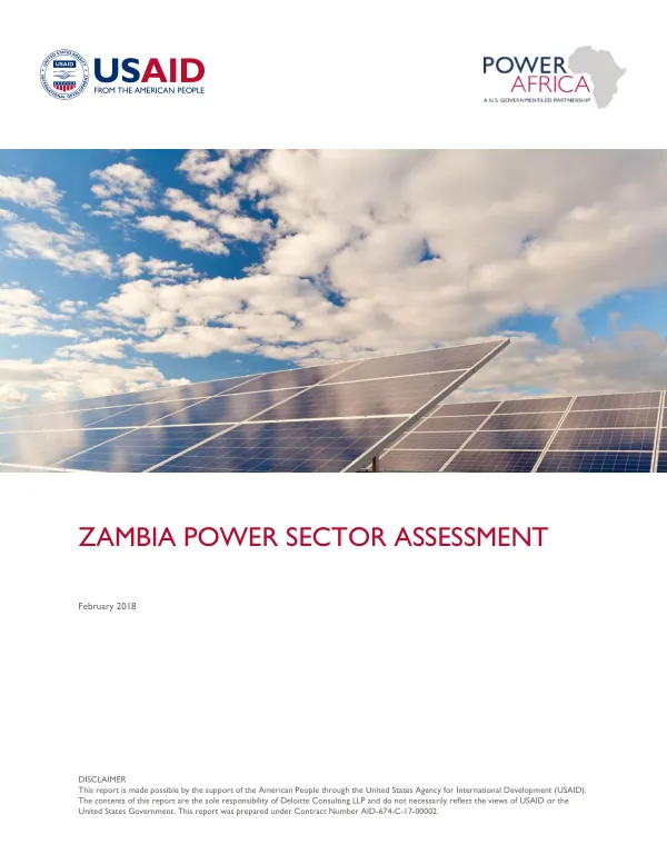 Southern Africa Energy Program Zambia Power Sector Assessment