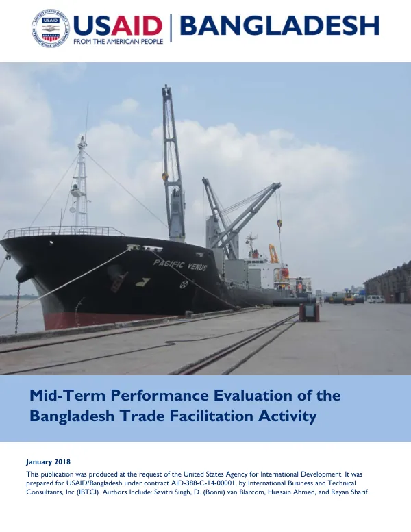 Mid-Term Performance Evaluation of the Bangladesh Trade Facilitation Activity