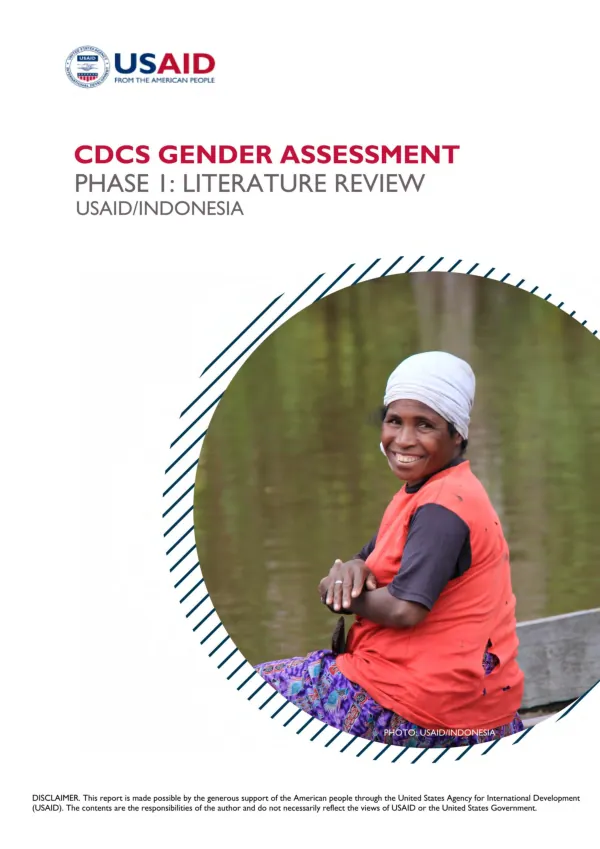 CDCS gender assessment : phase 1 : literature review : USAID/Indonesia