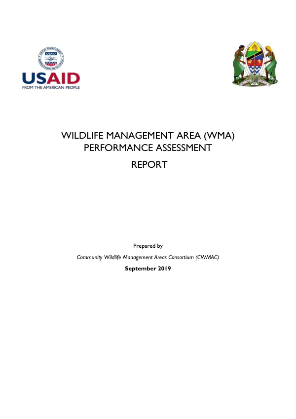 Wildlife management area (WMA) performance assessment report