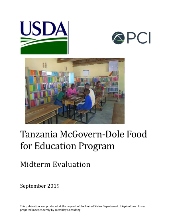 Project Concern International Tanzania, McGovern-Dole food for education program midterm evaluation [FY 2016]