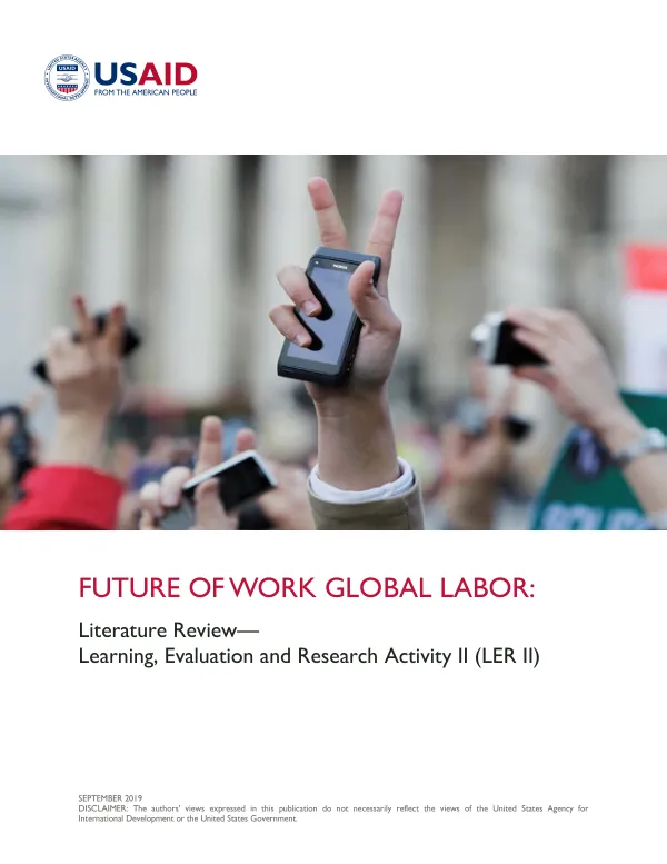 Future of work global labor : literature review : learning, evaluation and research activity II (LER II)