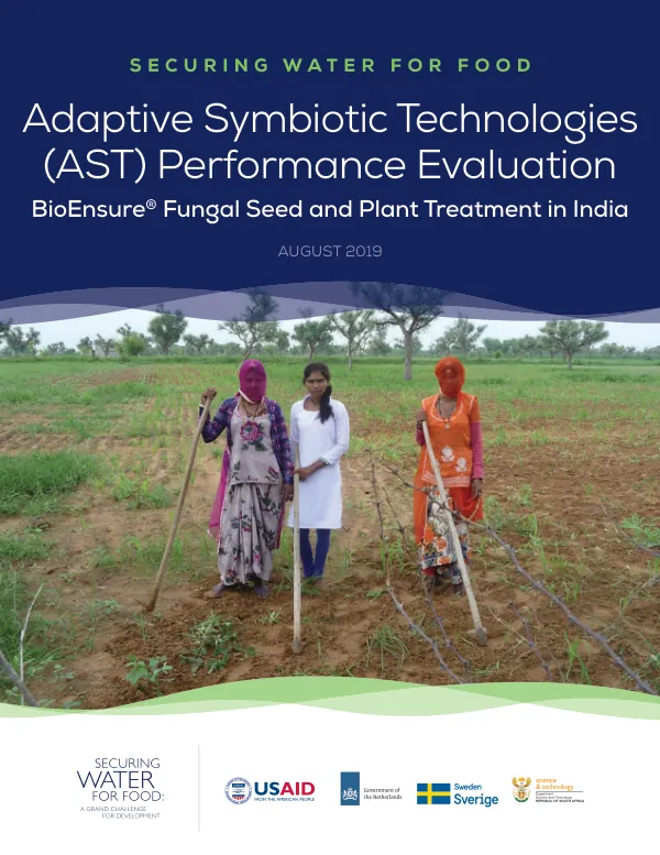 Adaptive symbiotic technologies (AST) performance evaluation : BioEnsure® fungal seed and plant treatment in India