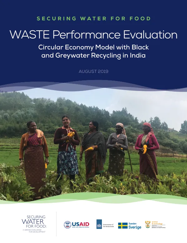 Circular economy model with black and greywater recycling in India by WASTE : impact evaluation