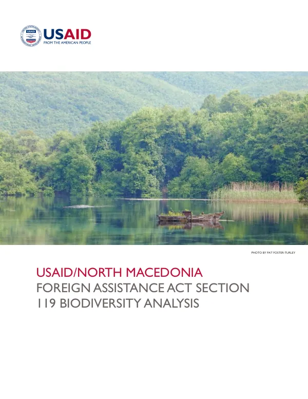 USAID/North Macedonia Foreign Assistance Act section 119 biodiversity analysis
