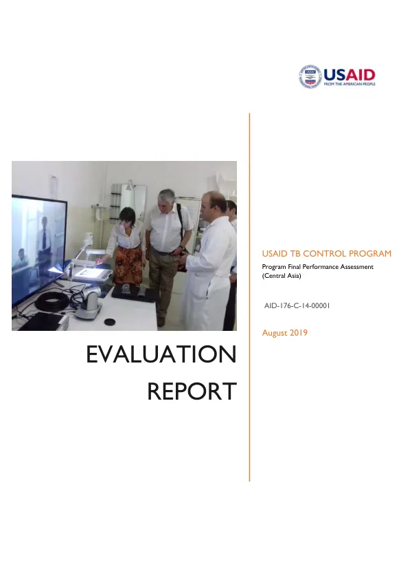 Evaluation report : USAID TB control program : program final performance assessment (Central Asia)