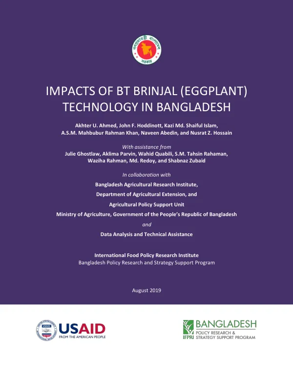 Impacts of bt brinjal (eggplant) technology in Bangladesh