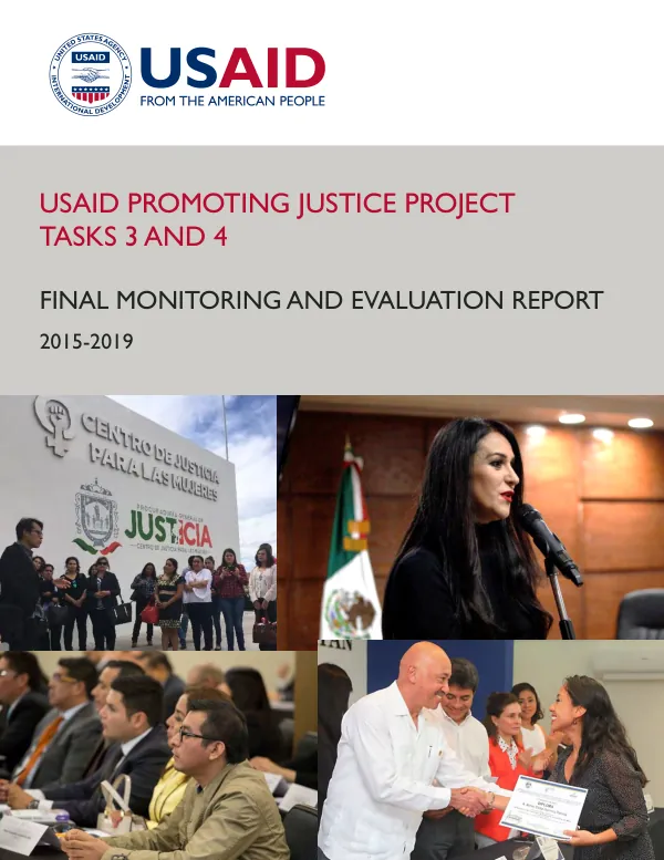 USAID promoting justice project : task 3 and 4 : final monitoring and evaluation report, 2015 - 2019